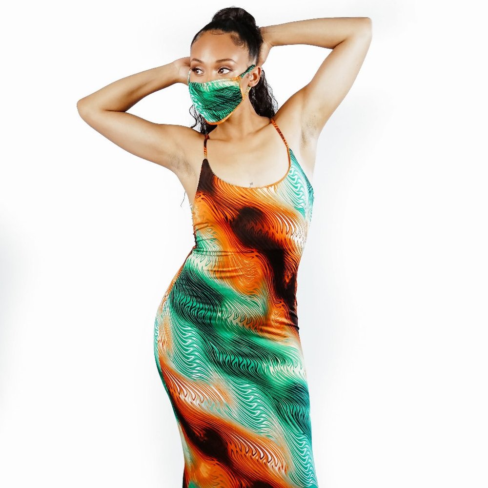 "Body Me" Bodycon dress w/ matching mask